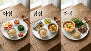 60대 단백질 섭취를 위해 균등하게 분산한 식단