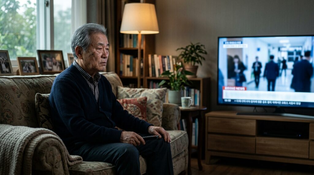 부모님이 하루 종일 TV만 보신다면 우울감과 인지 기능 저하를 유발할 수 있는 수동적인 일방향 자극과 어두운 거실에서 장시간 TV를 시청하는 노인 남성