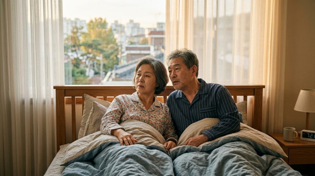 자도 자도 피곤하고 몸이 무거운 60대 모습